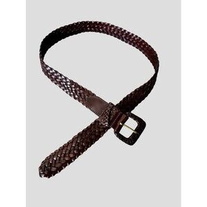 Nordstrom Women’s Brown Braided Leather Jean Belt Handmade Preppy Traditional S